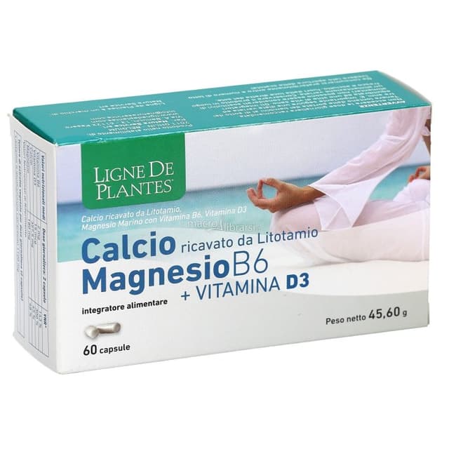 Magnésium + Vitamine D3 – 60 gélules | Calcium Magnesium B6 + Vitamin D3