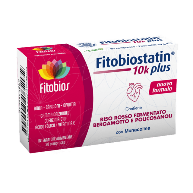 Artichaut + Levure de riz rouge – 30 comprimés | Fitobiostatin 10K Plus