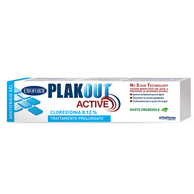 Plak Out Active Dentifrice avec Chlorhexidine 0,12%