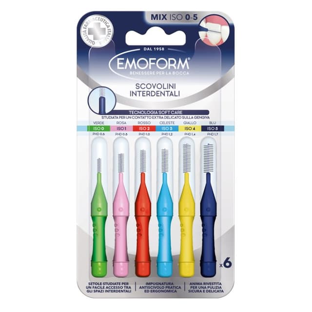 Emoform Scovolino Mix – 6 brossettes interdentaires