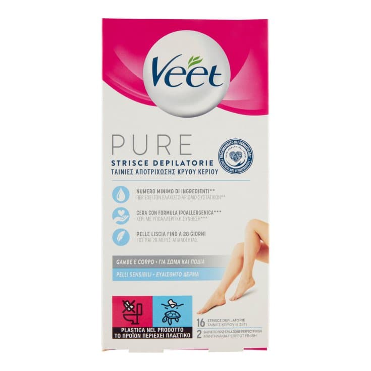 Veet Bandes dépilatoires corps hypoallergéniques – 16 pièces