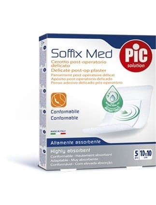Soffix Med Pansements stériles – 10×10 cm, 5 boîtes