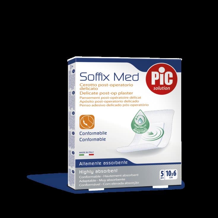 Soffix Med Pansements stériles – 10×6 cm, 5 boîtes