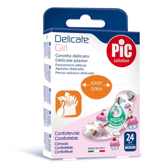 PIC Pansements Fille – 20 pièces, 19 × 72 mm