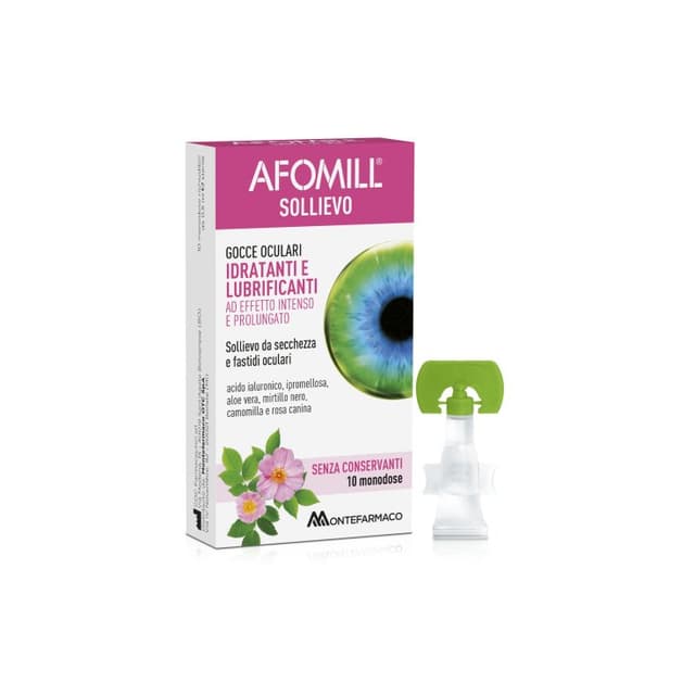 Afomill Sollievo – Gouttes oculaires, 10 ampoules