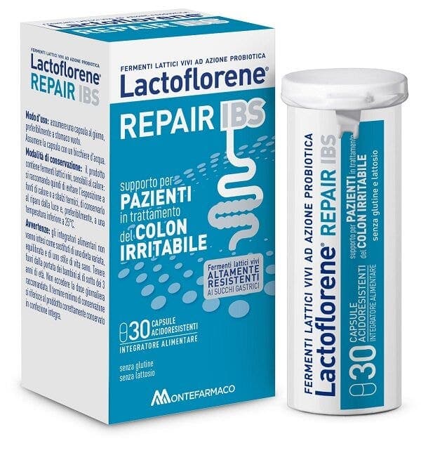 Probiotiques (ferments lactiques) – 30 gélules | Lactoflorene Repair IBS