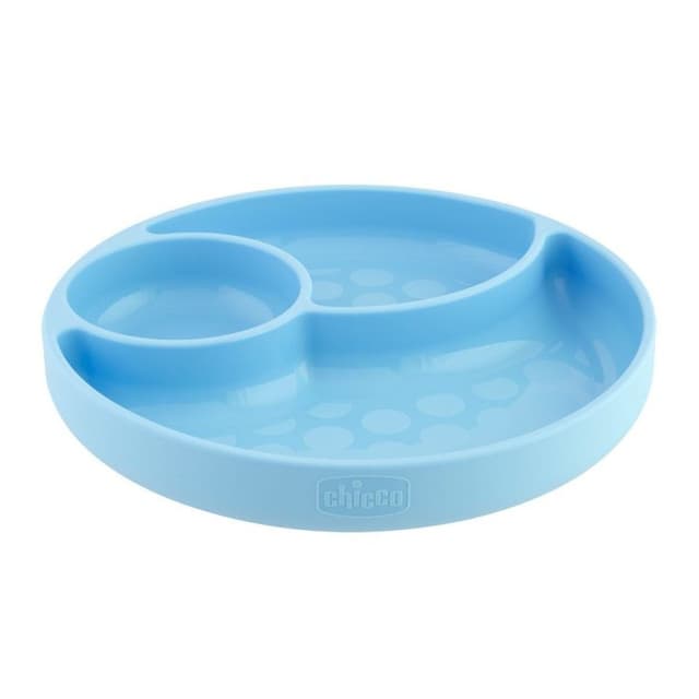 Chicco Piatto Silicone Ventos – Bol en silicone bleu