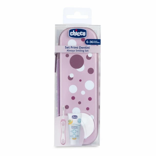 Chicco Kit d'Hygiène Dentaire – à partir de 6 Mois, Rose