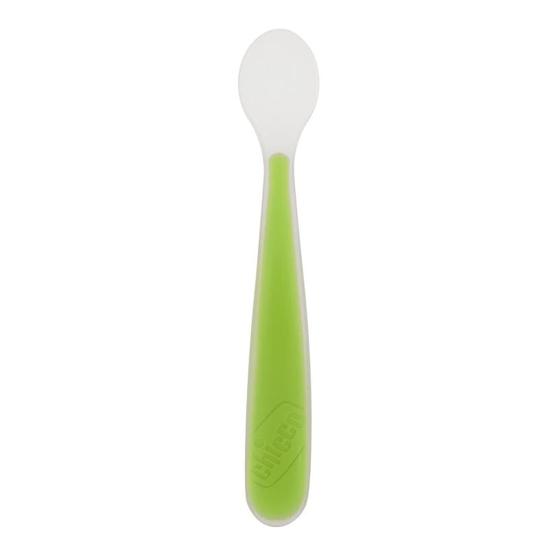 Chicco Softly Silikon-Löffel – ab 6 Monaten, Grün