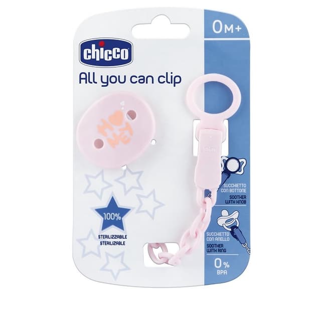 Chicco Attache-sucette universelle – Rose