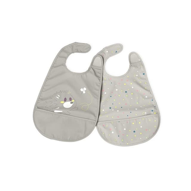 Chicco Bavoirs Repas 2 pièces – Neutre (à partir de 6 mois)