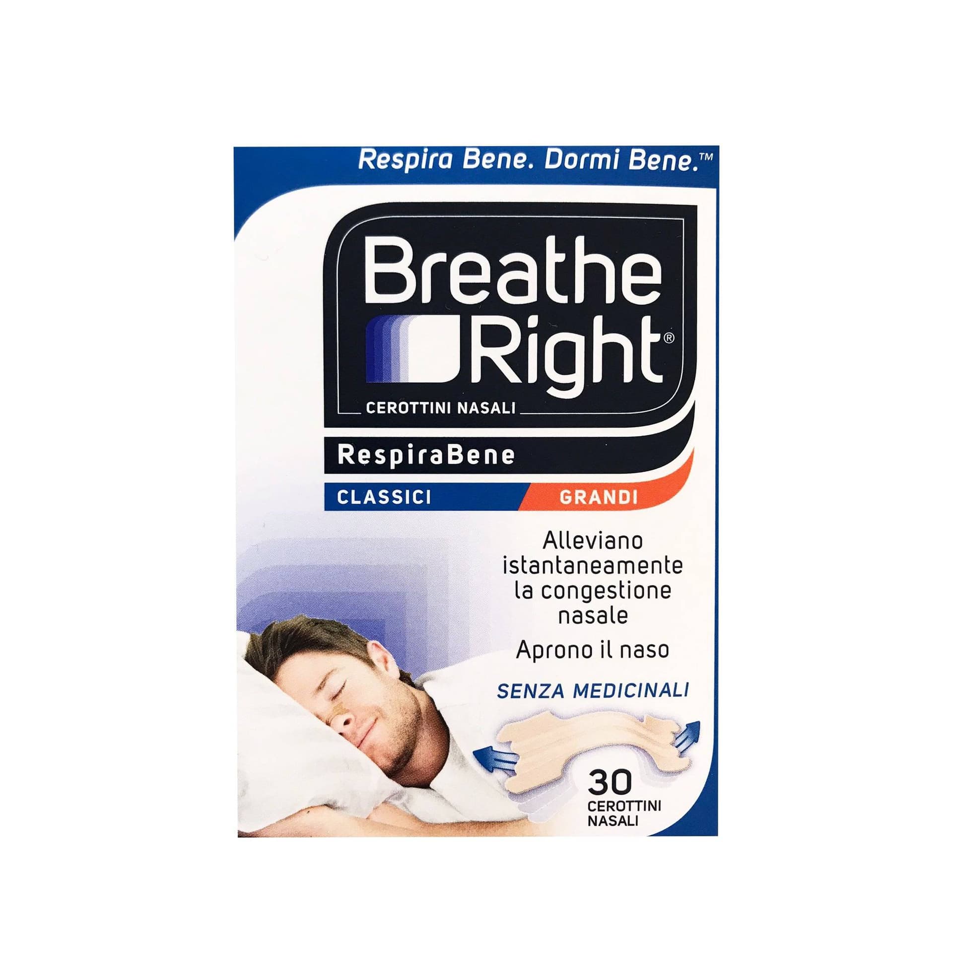 Breath Right Classici Groß – 30 bandelettes nasales