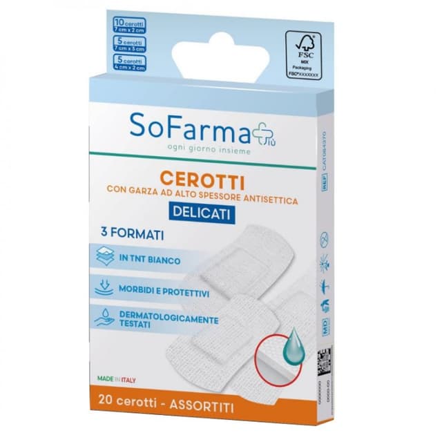 Pansement Délicat Assortiment – 20 pièces