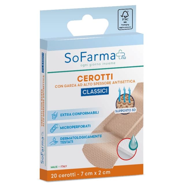 Pansement Classique 7x2 cm – 20 pièces