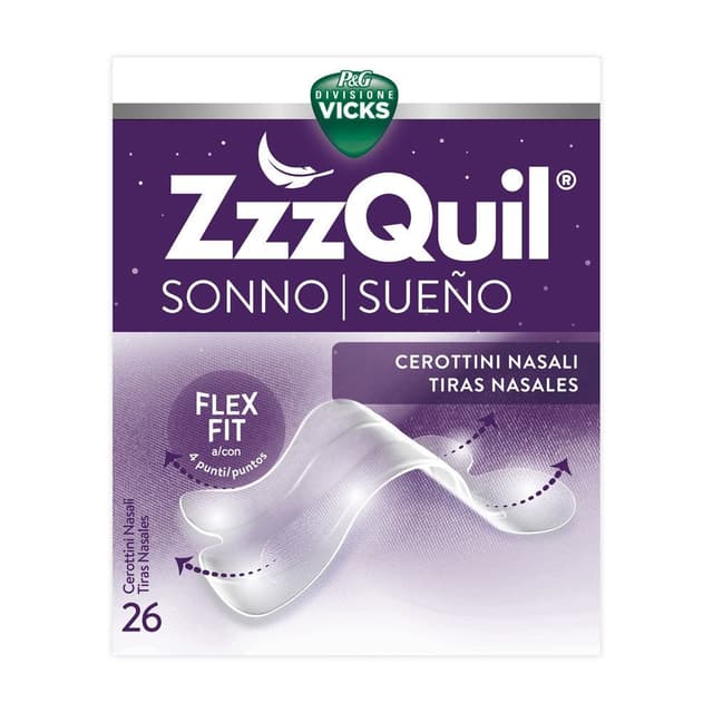 ZzzQuil Nasal Strips – 26 bandes nasales