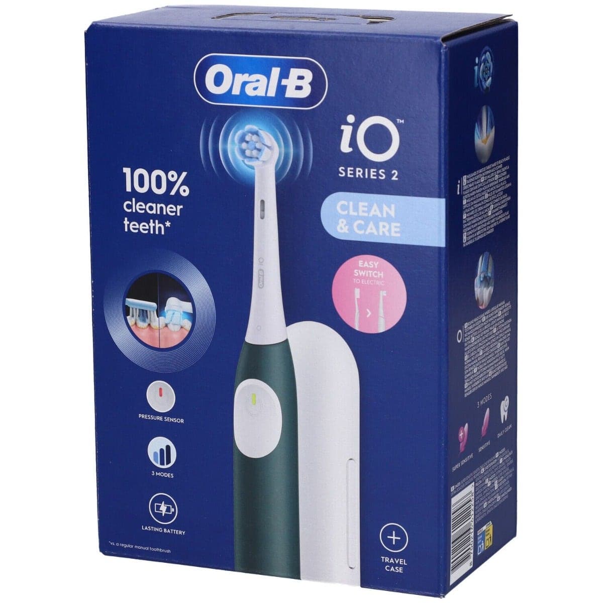 Oral-B Power iO2 Vert Forêt – Brosse à Dents Électrique