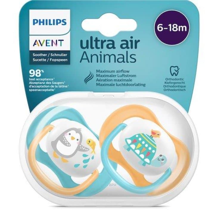 AVENT Ultra Air Sucette Pingouin/Toucan – 2 pièces