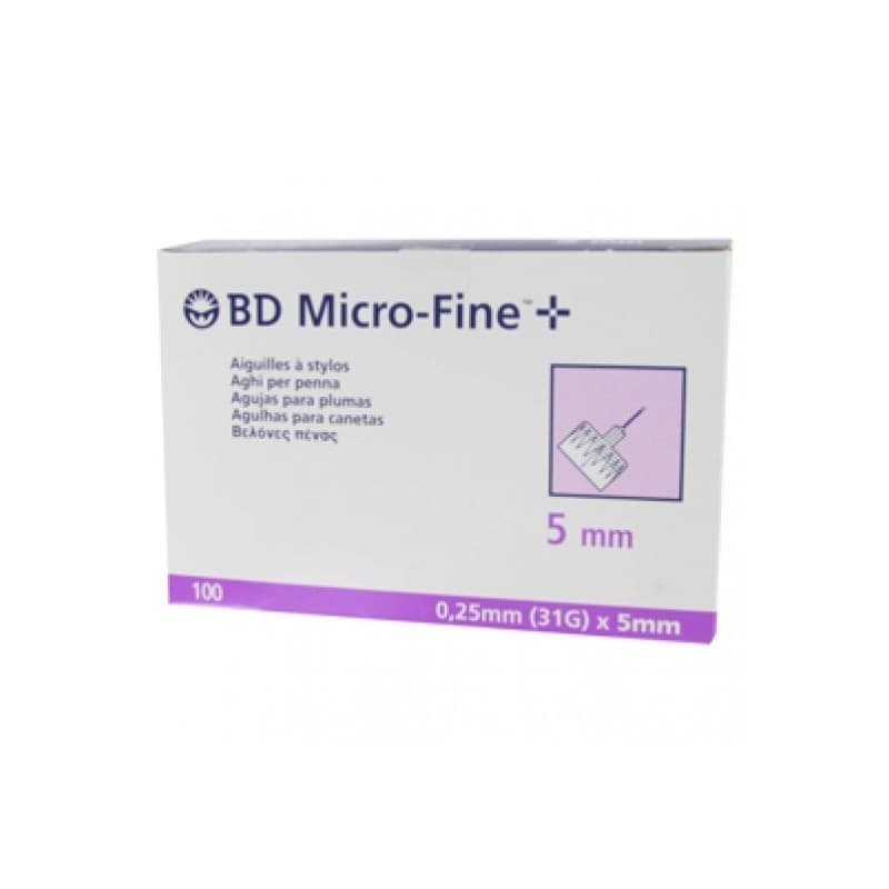 BD Micro-Fine Aiguilles pour Stylo 31G x 5 mm – 100 pièces