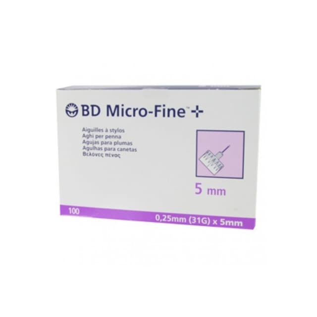 BD Micro-Fine Aiguilles pour Stylo 31G x 5 mm – 100 pièces
