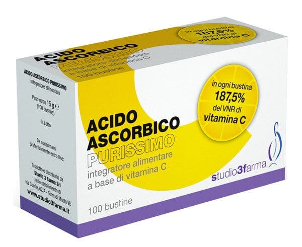 Vitamine C + Collagène – 100 sachets STUDIO3 | Acide Ascorbique