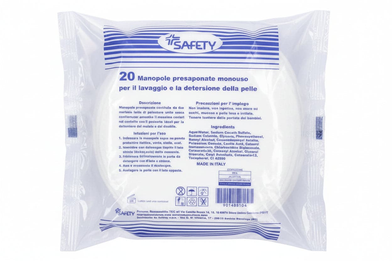 Manopola Gants avec distributeur de savon – 20 pièces