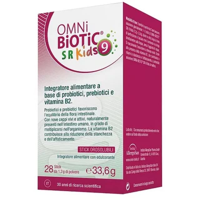 Probiotiques (ferments lactiques) + Inuline – 28 sticks | OMNI BIOTIC SR 9 KIDS