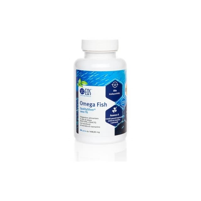 Oméga-3 EPA et DHA + Vitamine E – 90 perles | EOS Omega Fish TG 1000
