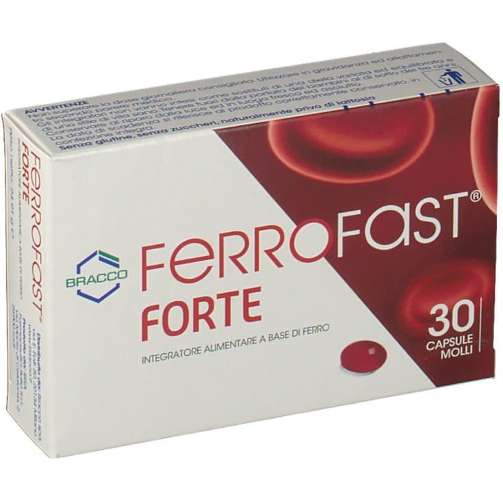 Fer 3,43 g – 30 capsules molles | Ferrofast Forte