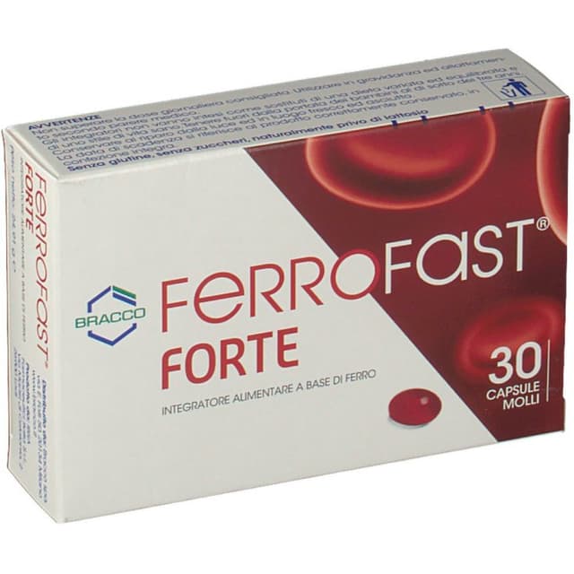 Fer 3,43 g – 30 capsules molles | Ferrofast Forte