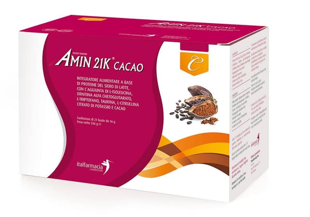 Protéines de lactosérum + Potassium – 336 g poudre | Amin 21K Cacao