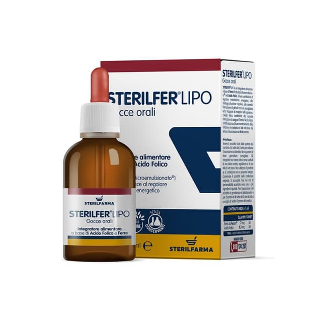 Fer + Acide folique – 30 ml gouttes | Sterilfer Lipo