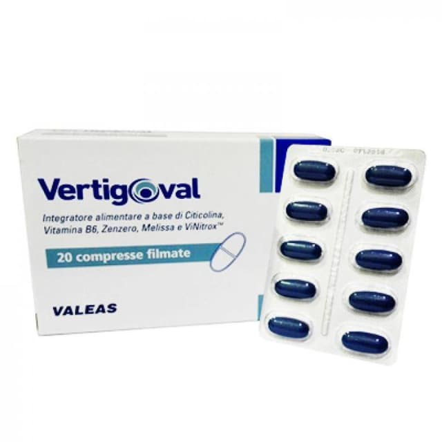 Citicoline + Gingembre + Mélisse – 20 comprimés | Vertigoval