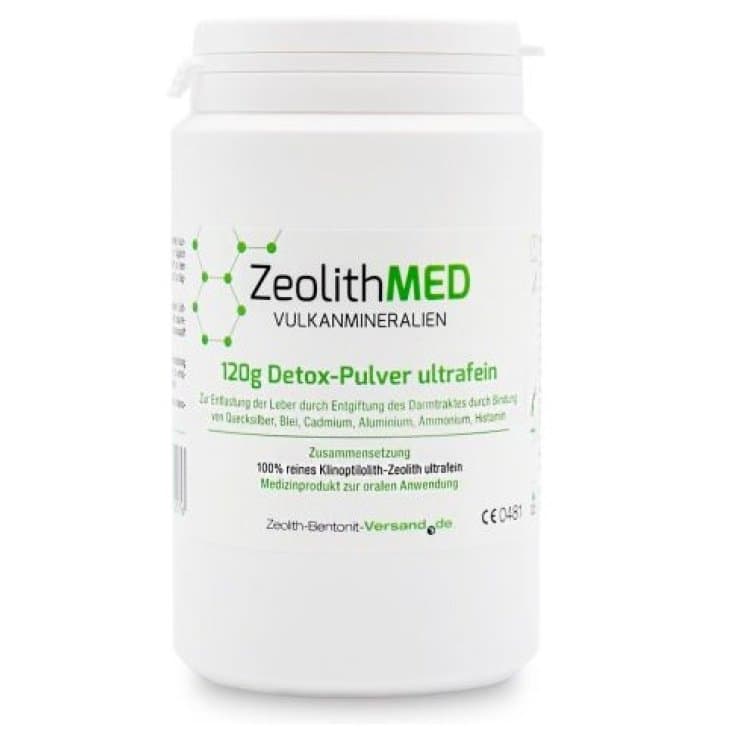 Zeolith MED Détox Poudre – 120 g Dispositif Médical avec Clinoptilolite