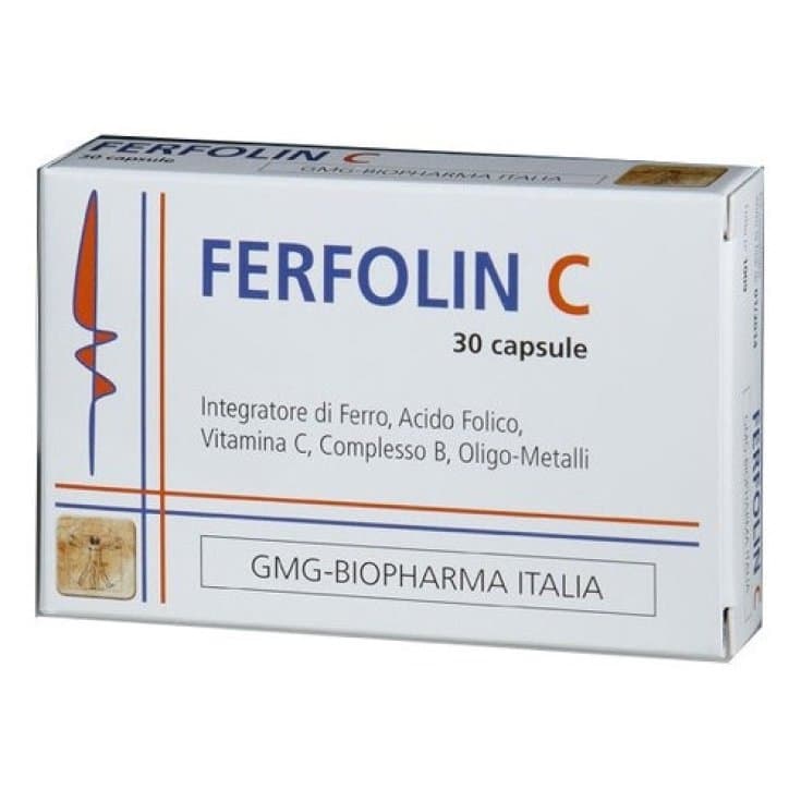 Ferfolin C – 30 Gélules avec Fer, Acide Folique et Vitamine C