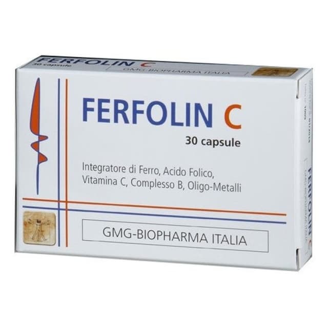 Ferfolin C – 30 Gélules avec Fer, Acide Folique et Vitamine C