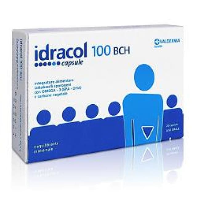 Oméga-3 EPA et DHA + Probiotiques (ferments lactiques) – 20 Gélules | IDRACOL 100 BCH