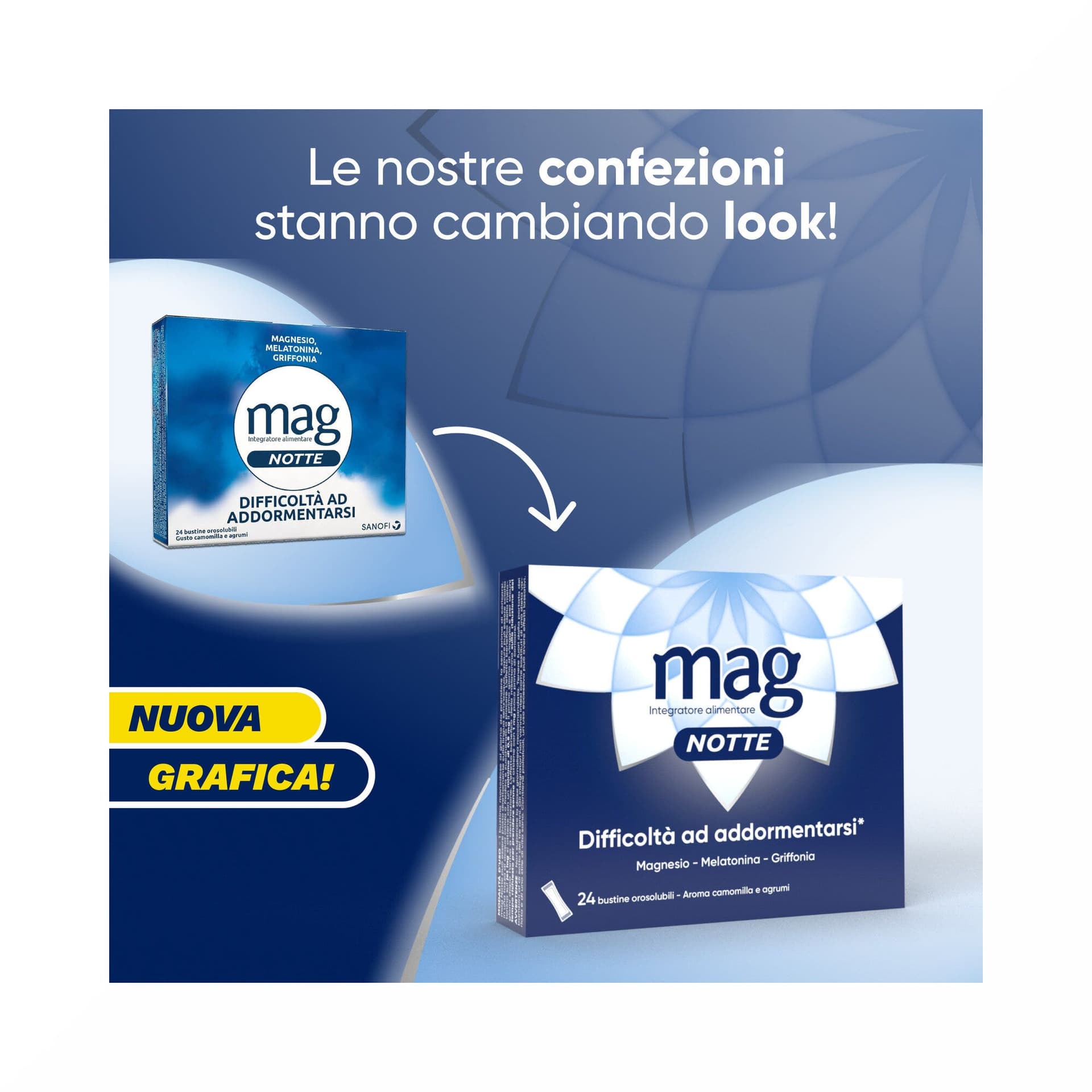 Magnésium + Mélatonine – 24 sachets | Mag Notte