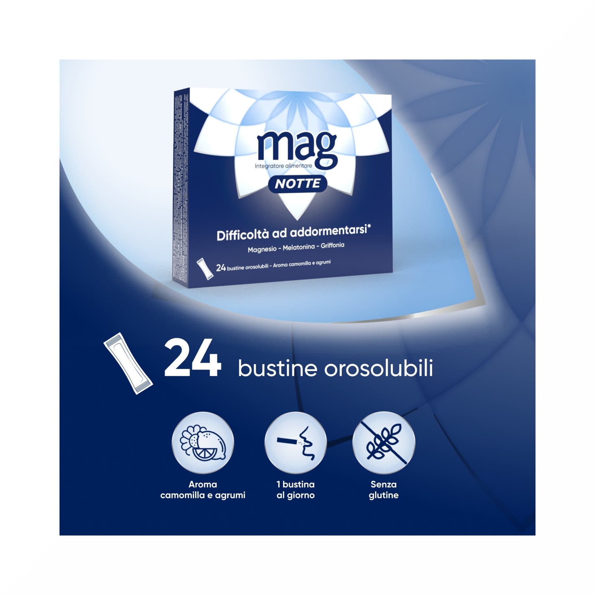 Magnésium + Mélatonine – 24 sachets | Mag Notte