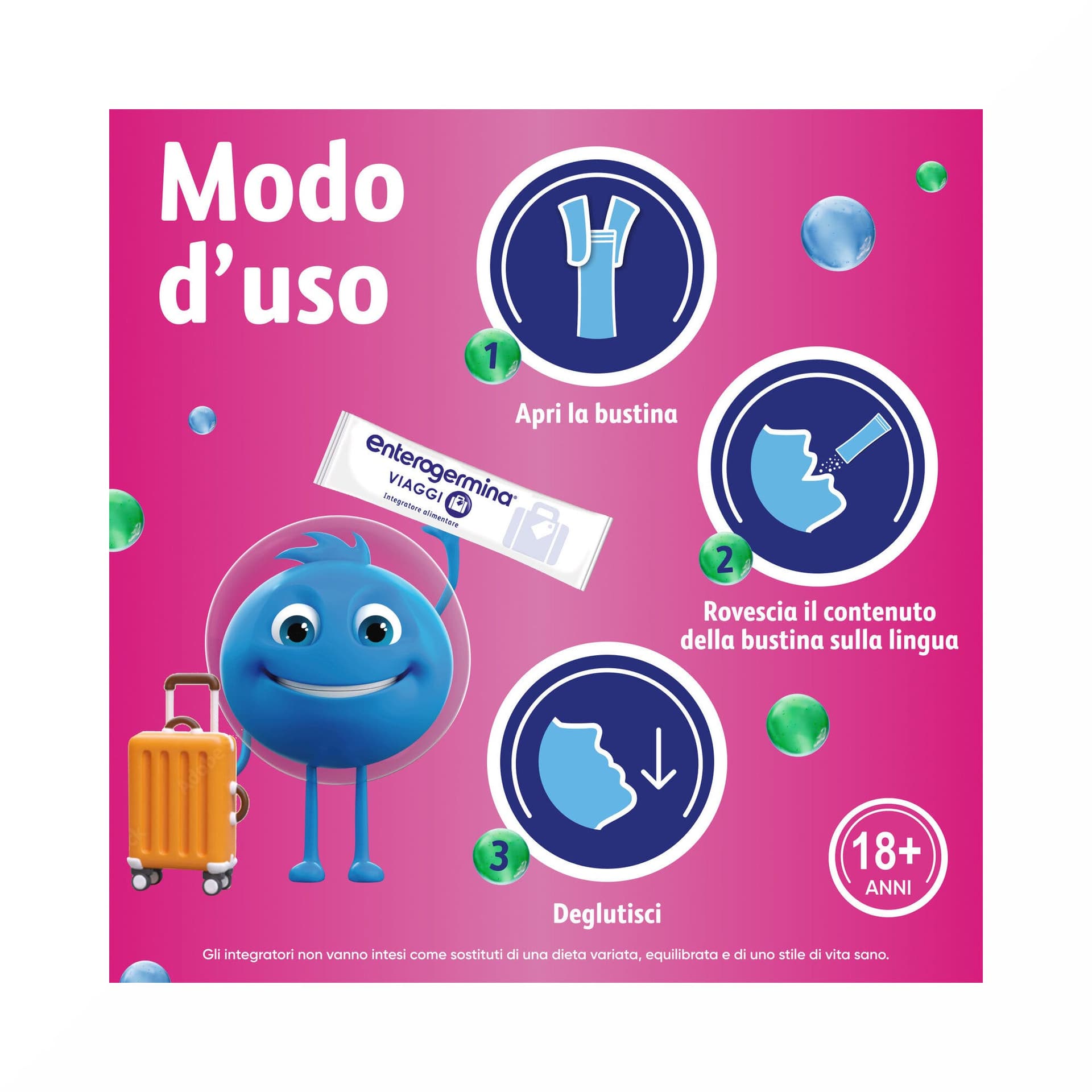 Saccharomyces boulardii + Multivitamines – 12 sachets | Enterogermina Voyage