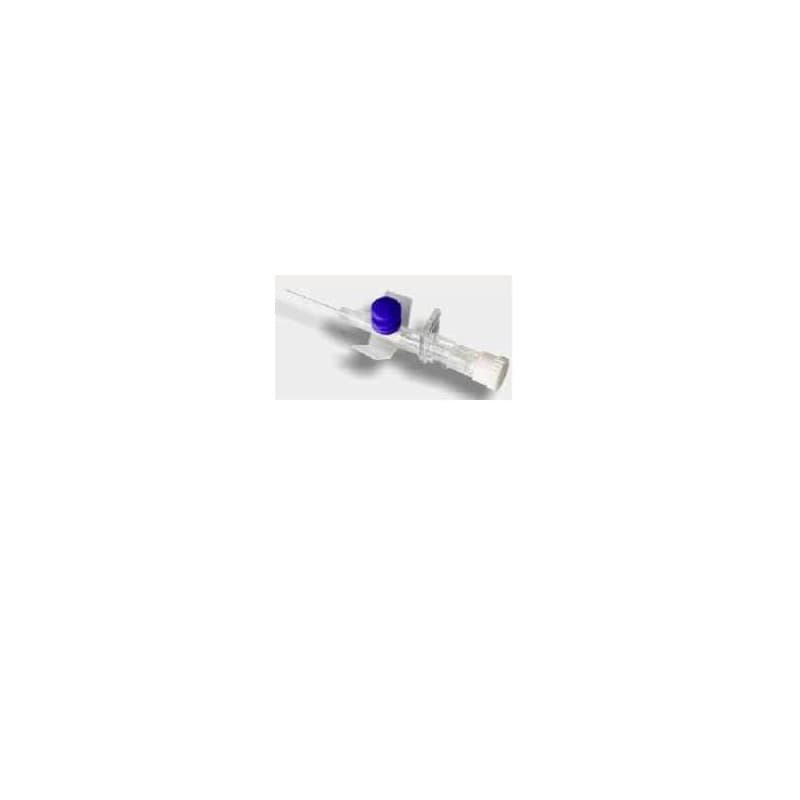Aiguille 2-voies G22 bleue avec ailettes – PB Pharma