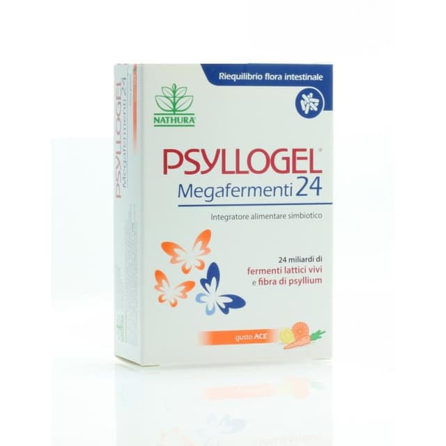 Psyllium + Probiotiques (ferments lactiques) – 12 sachets de 24 g | Psyllogel Megaferm