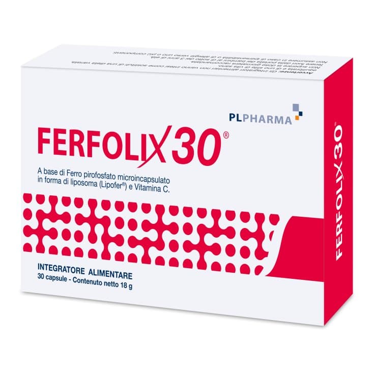 Fer 30 mg + Vitamine C – 30 gélules | Ferfolix