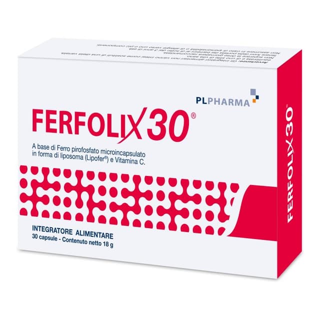 Fer 30 mg + Vitamine C – 30 gélules | Ferfolix
