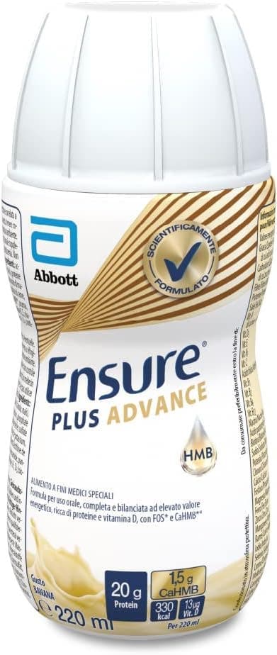 Potassium + Zinc – 4 x 220 ml boisson nutritionnelle | Ensure Plus Advance Banana