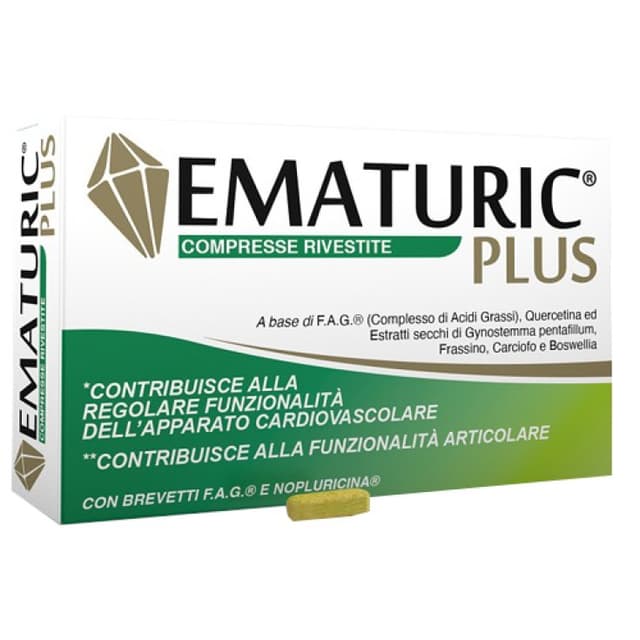 Boswellia + Artichaut – 30 comprimés enrobés à la cranberry | Ematuric Plus