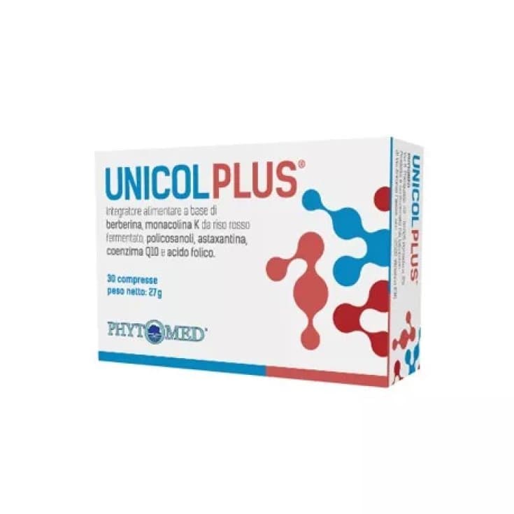 Berbérine 505 mg + Levure de riz rouge – 30 comprimés | Unicol