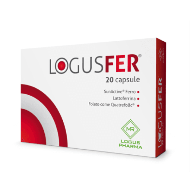 Fer 30 mg + Lactoferrine – 20 gélules | Logusfer