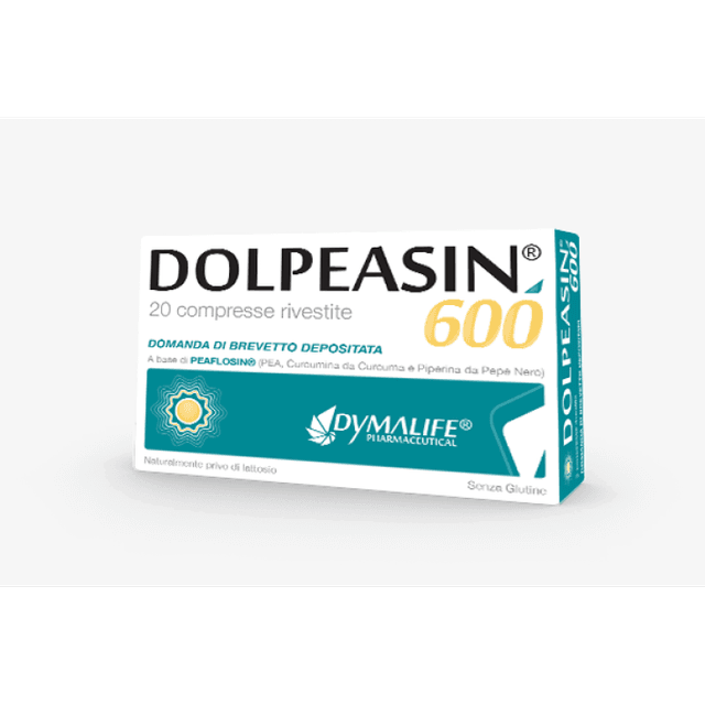 Palmitoyléthanolamide (PEA) 600 mg + Curcuma – 20 comprimés gastrorésistants | Dolpeasin 600
