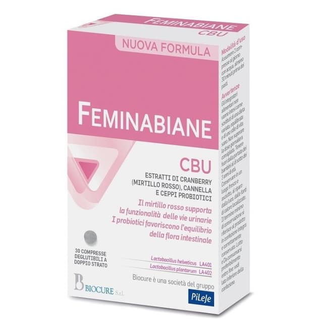 Canneberge + Probiotiques – 30 comprimés | Feminabiane CBU