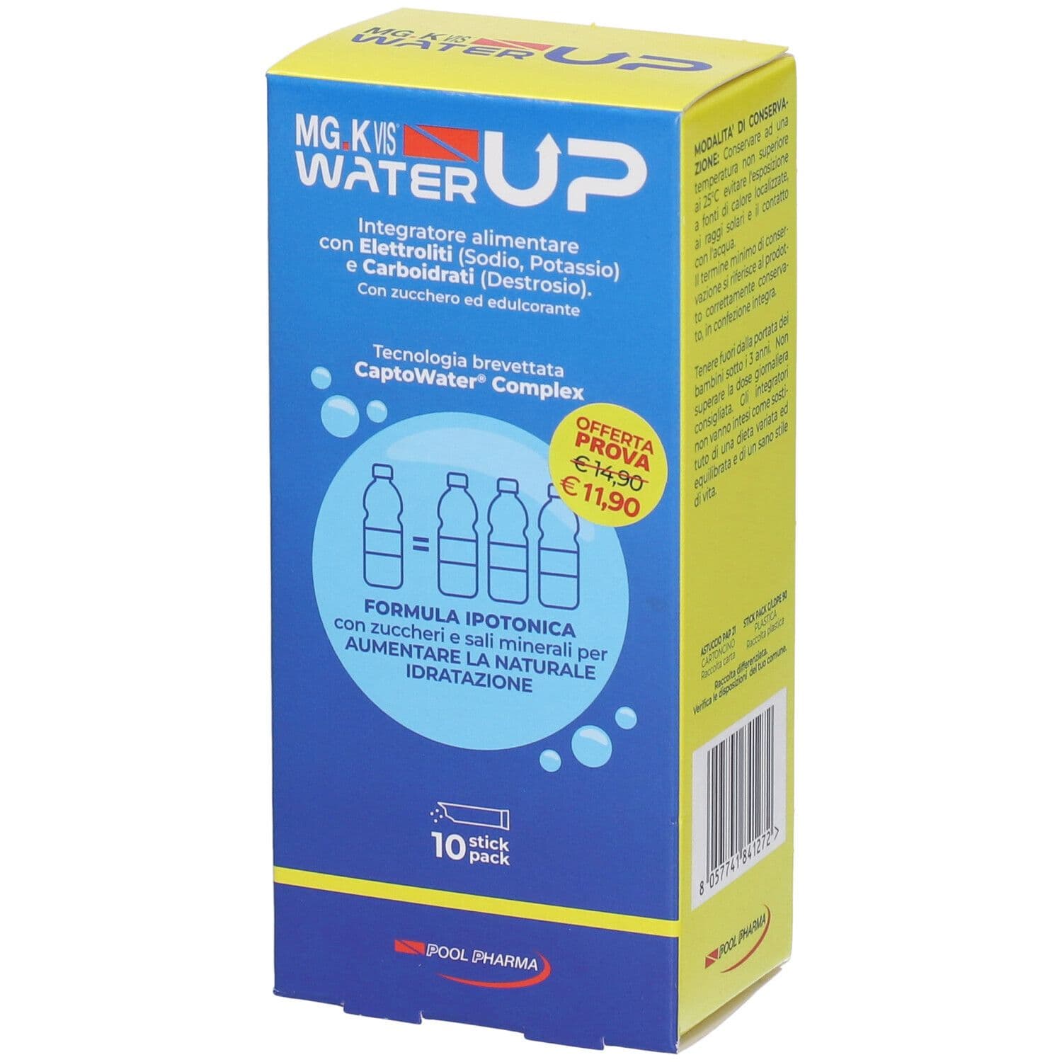 MgK Vis Water Up – 10 sachets magnésium et potassium